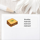 ラザニア漫画イラストレーション ラベル (インサイチュ)