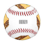 ラザニア漫画イラストレーション 野球ボール (裏面)