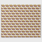 ラザニャラザニャレストランフードイタリアン料理 ラッピングペーパー (フラット)