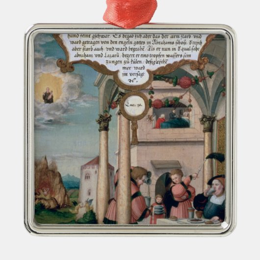 ラザロおよび富豪のテーブル メタルオーナメント (正面)