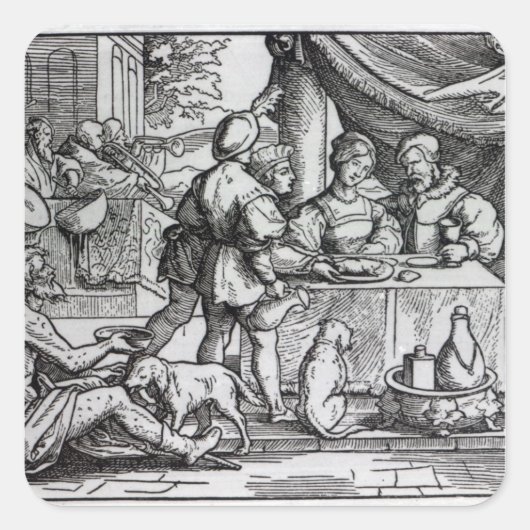 ラザロとダイブの寓話 スクエアシール (正面)