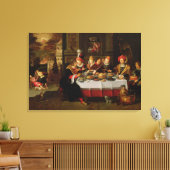 ラザロと金持ちの食卓 キャンバスプリント (インサイチュ (リビング))