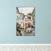 ラザロと金持ちの食卓 キャンバスプリント (インサイチュ (ウッドフロア))