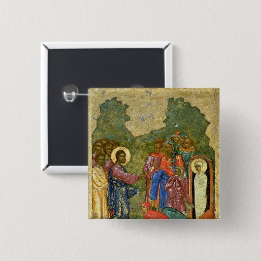 ラザロのロシアのなアイコンの上昇 缶バッジ (正面&裏面)