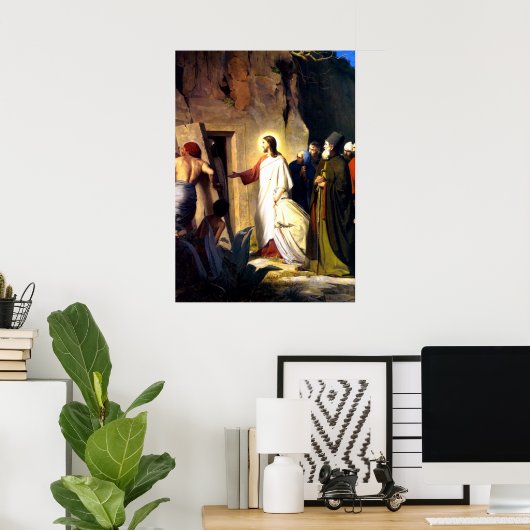 ラザロを死から救うイエス ポスター (ホームオフィス)