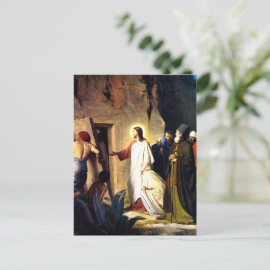 ラザロを死から救うイエス ポストカード (スタンド正面)