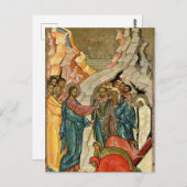 ラザロ正統キリスト教のアイコンを上げる ポストカード (正面/裏面)