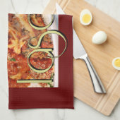 ラザーニャディナーアットレイタリアンストラン キッチンタオル (四つ折り)