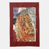 ラザーニャディナーアットレイタリアンストラン キッチンタオル (縦)