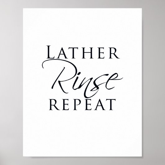 ラザーリンスのリピーター浴室標識 ポスター (正面)