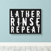 ラザーリンスリピートトレンディーバスルーム壁デコ キャンバスプリント (インサイチュ (ウッドフロア))