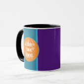 ラザーリンス反復アクアストライプオレンジスポット マグカップ (正面左)