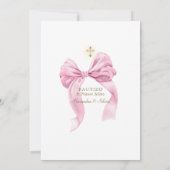 ラザ ロサ 双子 娘 1歳 誕生日 洗礼 招待状 (裏面)