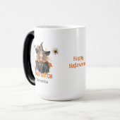 ラシсク伝統的ウォーター色かわいい女の子の悪い魔女 モーフィングマグカップ (正面左)