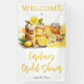 ラシティレモンケーキジンジャーティーブライダルシャワー 横断幕 (縦)