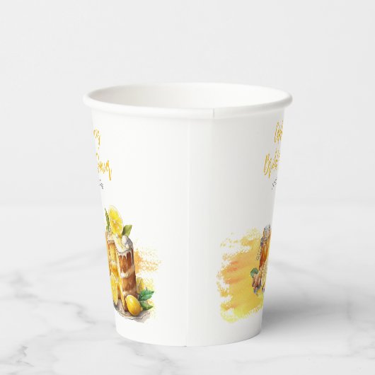 ラシティレモンケーキジンジャーティーブライダルシャワー 紙コップ (右)
