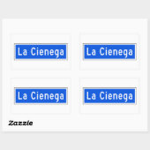 ラシネガブールバード、ロサンゼルス、カリフォルニア州通り標識 長方形シール (シート)