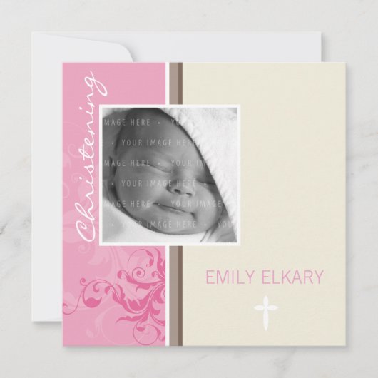 ラシャの洗礼式への招待状 招待状 (正面)