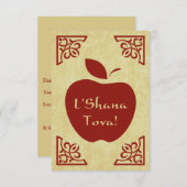 ラシャナ·トヴァ：リンゴエレガント 招待状 (正面/裏面)