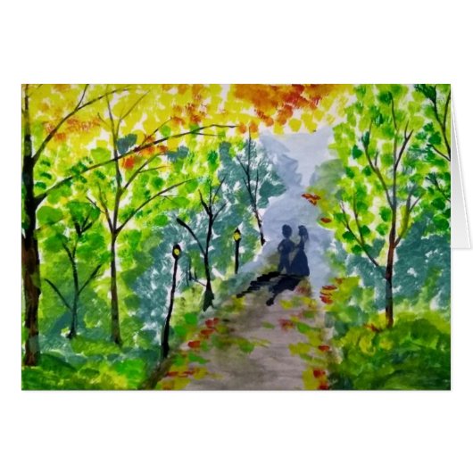 ラシュミによるロマンチックな午後のカード (正面横)