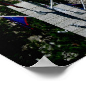 ラシュモア山サウスダコタの旗の記念品 ポスター (角)