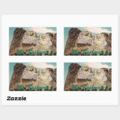 ラシュモア山ヴィンテージ 長方形シール (シート)