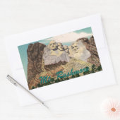 ラシュモア山ヴィンテージ 長方形シール (封筒)