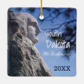 ラシュモア山国立公園クリスマスオーナメント セラミックオーナメント (裏面)