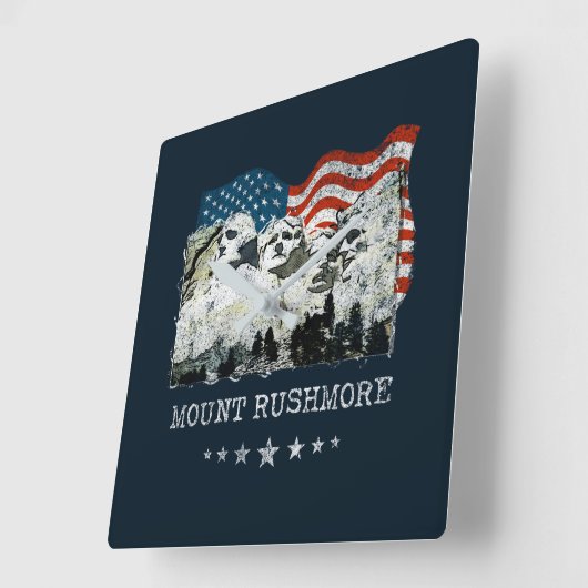 ラシュモア山記念碑の記念品のギフト米国 スクエア壁時計 (傾斜)