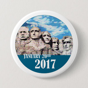 ラシュモア山、2017年1月20日 缶バッジ