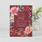 ラシュ縁どフローラバモダンルガンディブライダルシャワー 招待状 (スタンド正面)