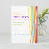 ラシンプルインズこうもりバー(ユダヤ教の)バル・ミツバー招待状招待状 招待状 (スタンド正面)