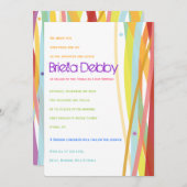 ラシンプルインズこうもりバー(ユダヤ教の)バル・ミツバー招待状招待状 招待状 (正面/裏面)