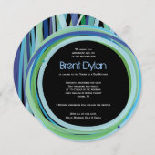 ラシンプルインズこうもりバー（ユダヤ教の）バル・ミツバー招待状 招待状 (正面/裏面)