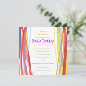 ラシンプルインズこうもりバー（ユダヤ教の）バル・ミツバー招待状 招待状 (スタンド正面)