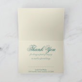 ラシー・ティール・ゴールド・オレンジ・エレガント・サンキュー・カード サンキューカード (内部)