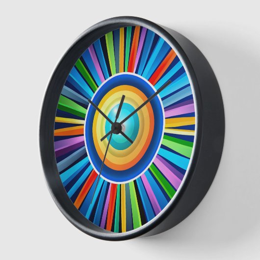 ラジアモダンル虹色サンブ鮮やか付き壁時計 壁時計 (傾斜)