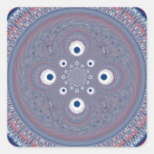 ラジアルデザインアートプリント スクエアシール (正面)