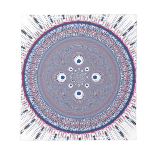ラジアルデザインアートプリント ノートパッド (正面)
