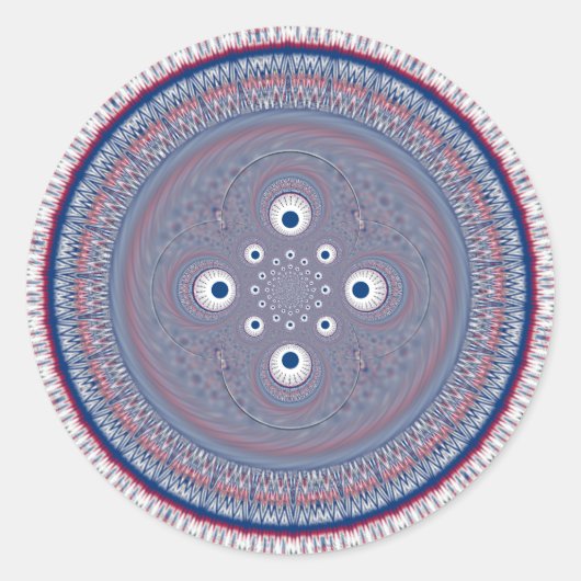 ラジアルデザインアートプリント ラウンドシール (正面)