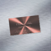 ラジアルメタリックパーソナライズされたルック – 銅 マグネット名刺 (インサイチュ)