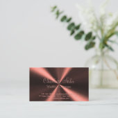 ラジアルメタリックパーソナライズされたルック – 銅 名刺 (スタンド正面)