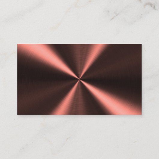 ラジアルメタリックパーソナライズされたルック – 銅 名刺 (裏面)