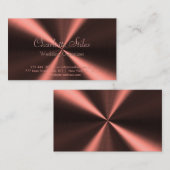 ラジアルメタリックパーソナライズされたルック – 銅 名刺 (正面/裏面)