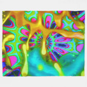 ラジアル歓喜フリースブランケット フリースブランケット (正面(横))