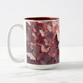 ラジアントウィング:ピンク3Dバタフライコーヒーマグマーベル ツートーンマグカップ (左)