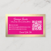 ラジアントエレガンス金ゴールドピンクカスタムジュエリークラフター 名刺 (裏面)