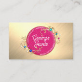 ラジアントエレガンス金ゴールドピンクカスタムジュエリークラフター 名刺 (正面)