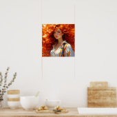 ラジアントエレガンス – 油ポートレートのタイムレス美しい ポスター (キッチン)