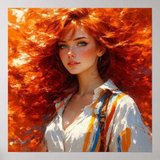 ラジアントエレガンス – 油ポートレートのタイムレス美しい ポスター (正面)